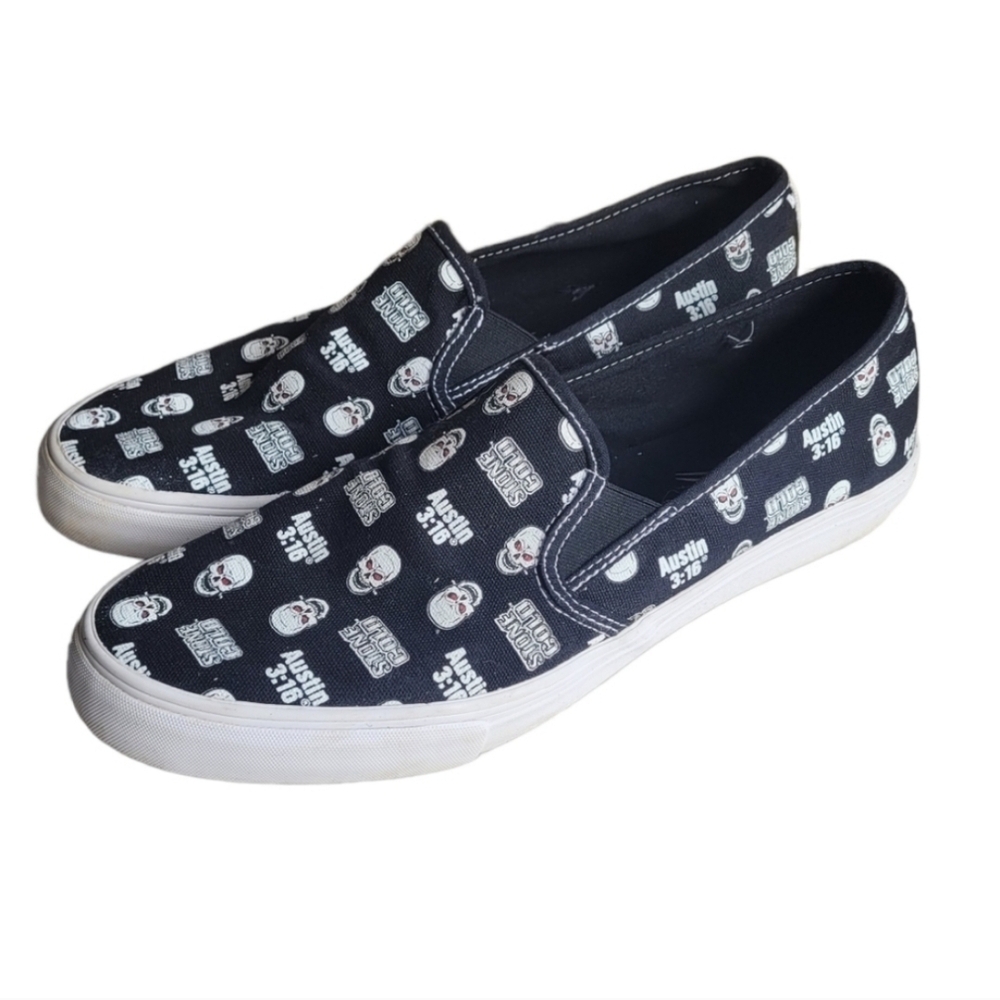 Chalk Line Stone Cold Steve Austin Slip-On Sneaker Sz 12